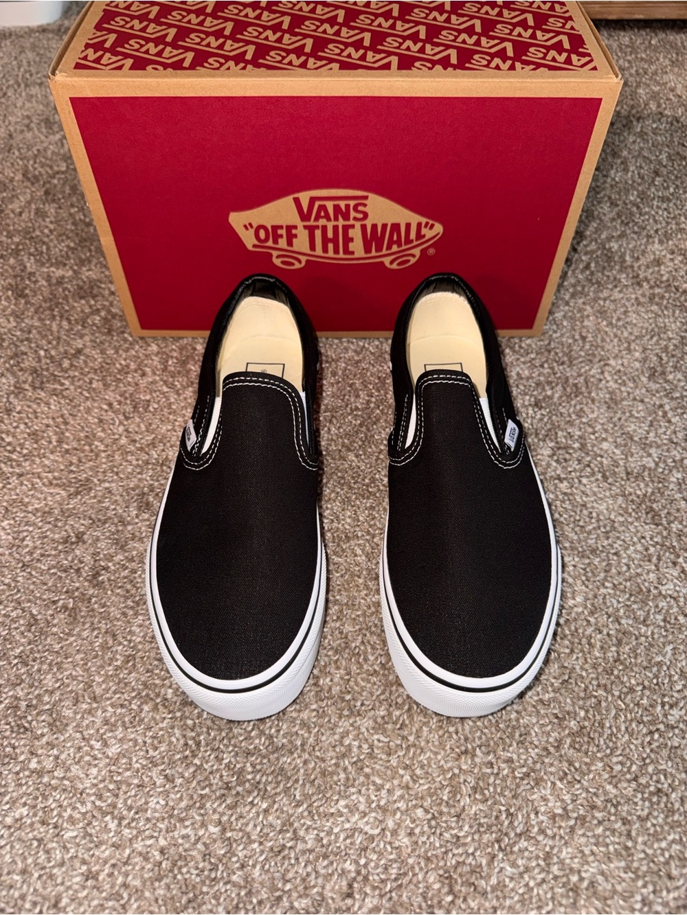 Vans Black Slip-On Stackform Canvas Loafers